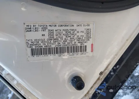 2000 Lexus Rx 300 from USA, damaged, VIN JT6HF10U6Y0128501